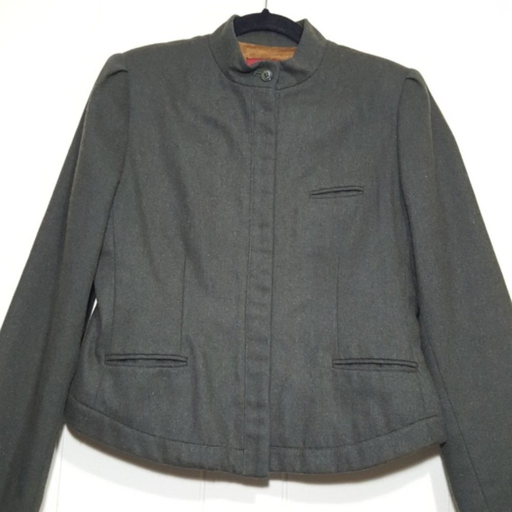 Vintage Sasson hidden buttons blazer green 10/11